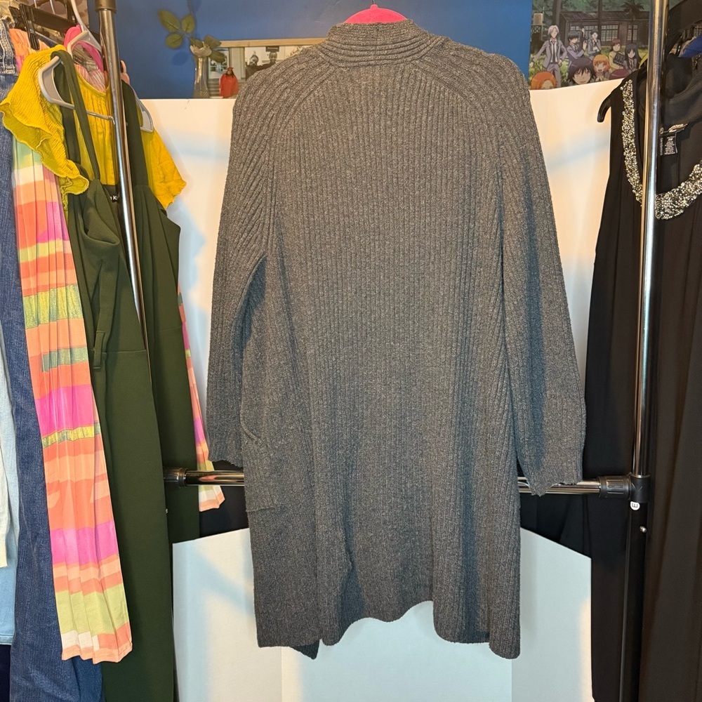 Universal Thread size small Charcoal Gray Chunky Knit Cardigan with Pockets - Picture 7 of 7